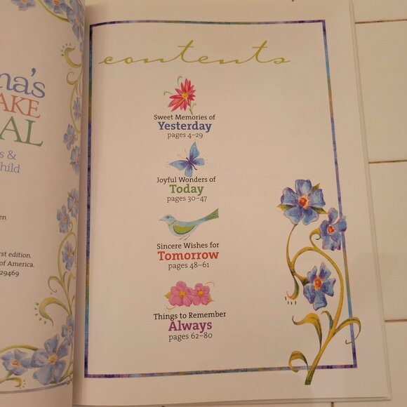 Grandmas Keepsake Journal A Book Of Memories Hopes For My Grandchild Baby Memory - Picture 5 of 12